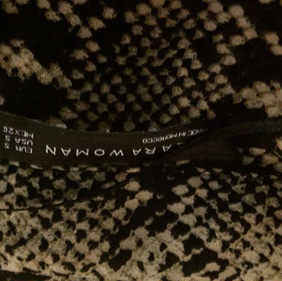 Zara Snakeskin Print Twist Front Blouse - Picture 4 of 7